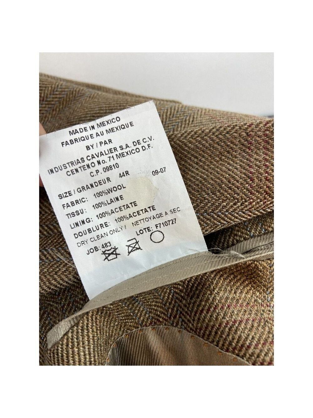 Moores Claiborne Wool Brown Men Vintage Blazer Size 44 R - Picture 11 of 11